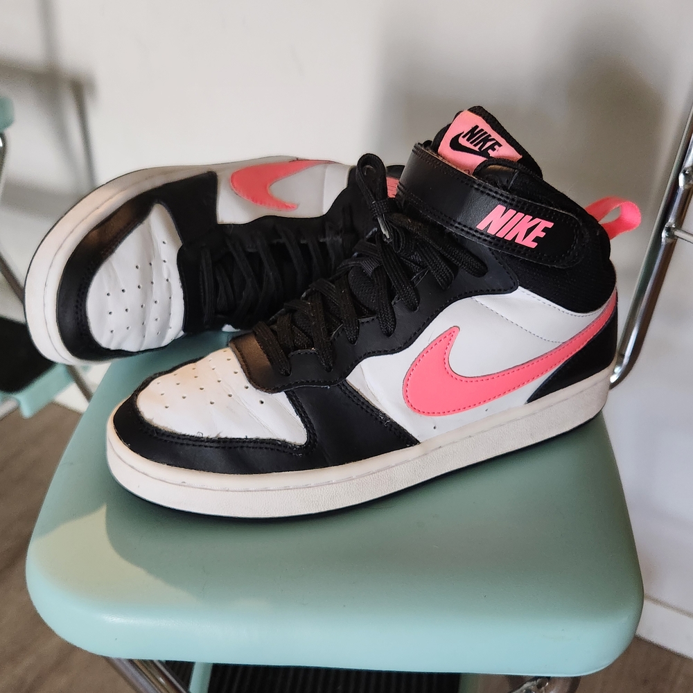 Nike Black and Pink High-Tops